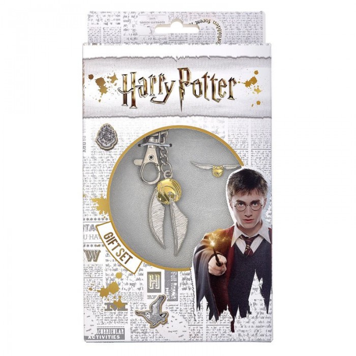 [해외]WARNER BROS Harry Potter Golden Snitch+Pin Set Key Ring Silver / Gold
