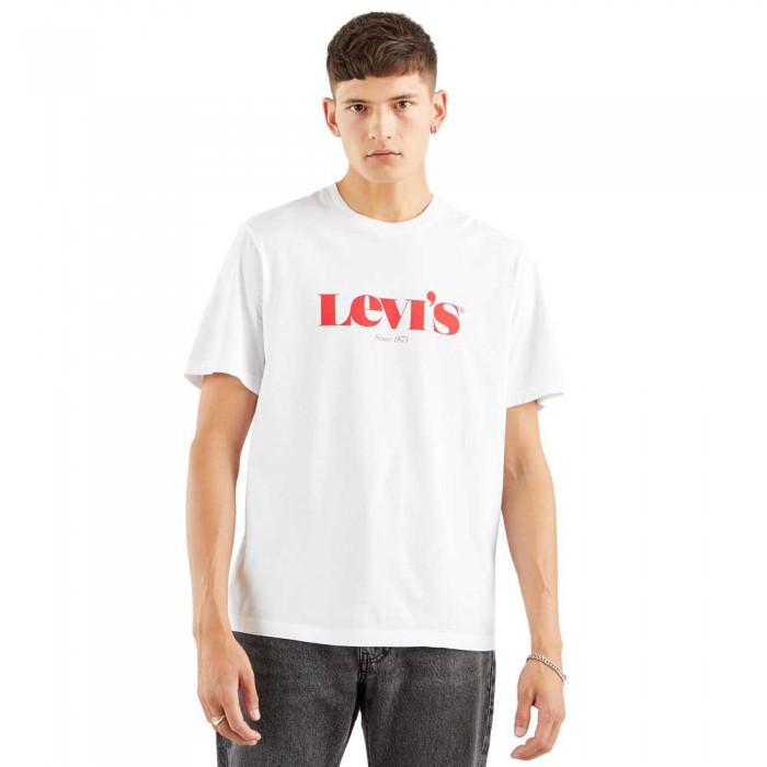 [해외]리바이스 Relaxed Fit 반팔 티셔츠 137816757 Ssnl Logo Mv White