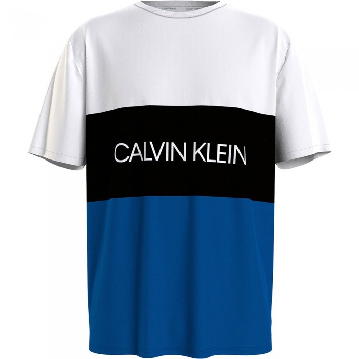 [해외]캘빈클라인 언더웨어 티셔츠 Relaxed Crew Colourblock 137938715 Bobby Blue