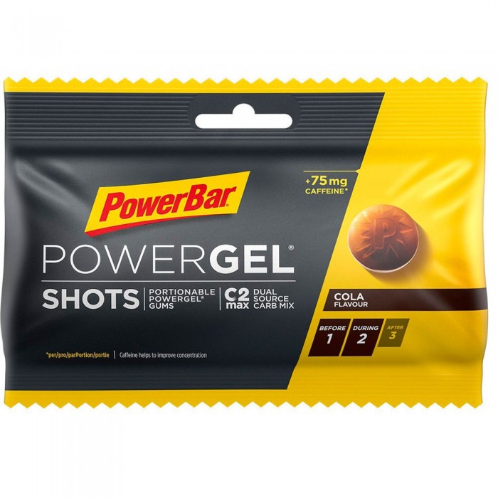 [해외]파워바 파워Gel Shot 60g 24 단위 콜라 에너지 젤리 상자 1137925086 Black / Yellow