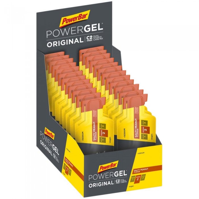 [해외]파워바 파워Gel Original 41g 24 단위 땅콩 에너지 젤 상자 4137102893 Grey