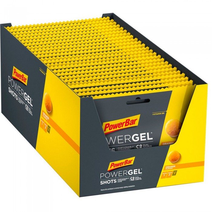 [해외]파워바 파워Gel Shot 60g 24 단위 주황색 에너지 젤 상자 1137950906 Black / Yellow
