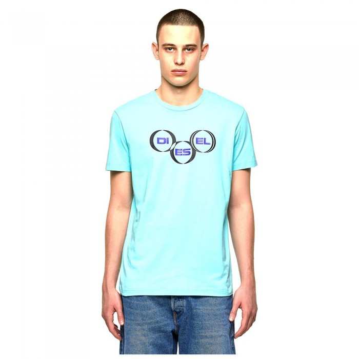 [해외]디젤 Diegos K39 Short Sleeve T-Shirt Aqua Sky