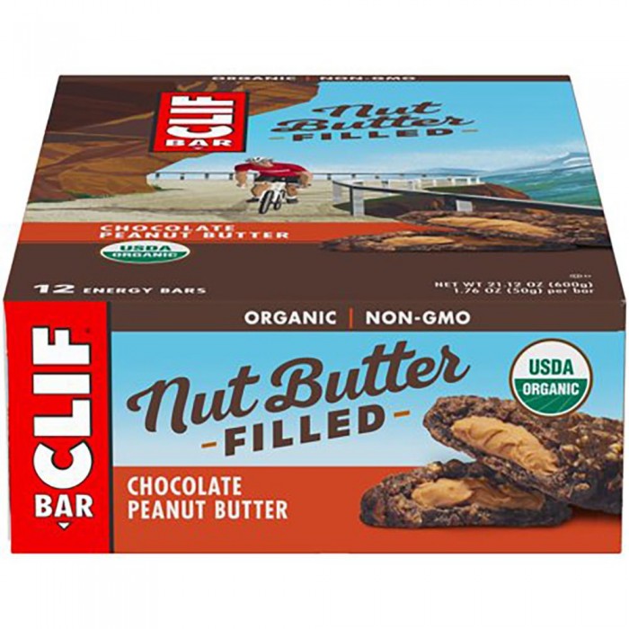 [해외]CLIF 50g 12 단위 초콜릿 땅콩 버터 에너지 바 상자 14137094000 Blue