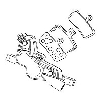 [해외]스램 G2 RSC A2 Caliper Assembly Standard 디스크 브레이크 캘리퍼 1137795715 Diffusion Black