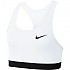 [해외]나이키 Dri Fit Swoosh 미디엄 임팩트 스포츠 브라 7137983363 White / Black / Black