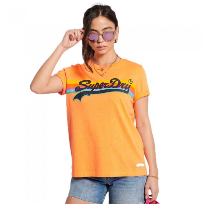 [해외]슈퍼드라이 Vintage 로고 Cali 반팔 티셔츠 137907800 Shocker Orange