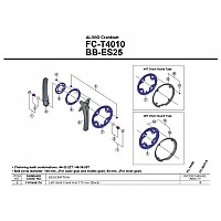 [해외]시마노 Alivio T4010 왼쪽 크랭크 1137973220 Black