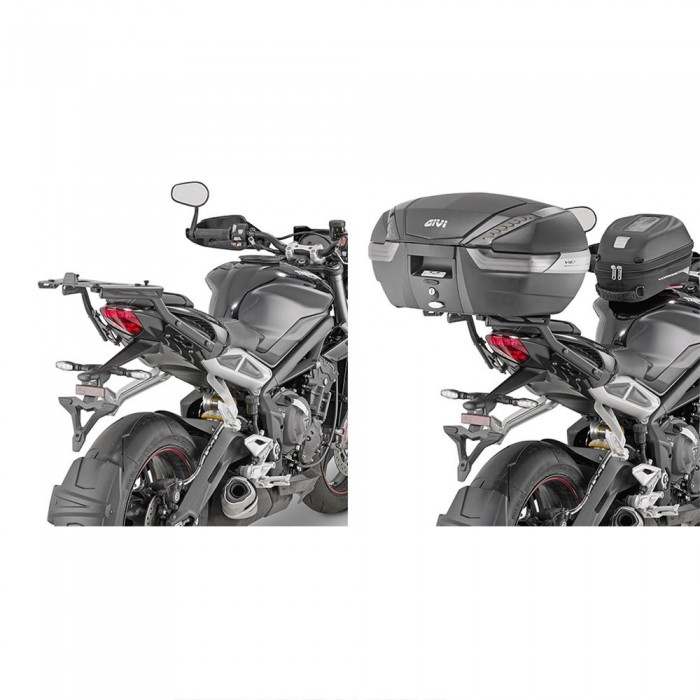 [해외]기비 Monokey/Monolock Triumph Street Triple 765 상단 케이스 후면 장착 9137999749 Black