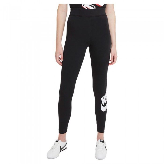 [해외]나이키 고층 레깅스 Sportswear Essential Futura Graphic 137914125 Black / White