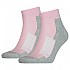 [해외]푸마 BWT Cushioned Quarter 짧은 양말 2 켤레 138005535 Basic Pink