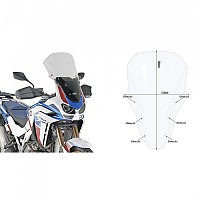 [해외]기비 바람막이 유리 D1178ST Honda CRF1100L Africa Twin Adventure Sports 9138008128 Clear