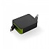 [해외]MUVIT USB 리트랙터블 케이블 마이크로로 0.8 m 2.4A 4137552827 Black / Green