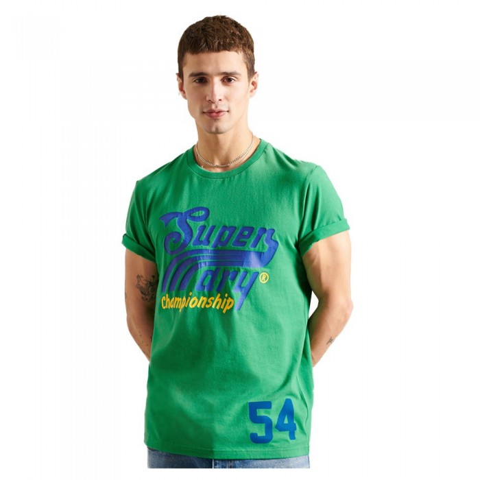 [해외]슈퍼드라이 Collegiate Graphic 185 반팔 티셔츠 137906175 Drop Kick Green