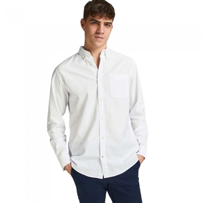 [해외]잭앤존스 Oxford 긴팔 셔츠 138024701 White / Slim Fit
