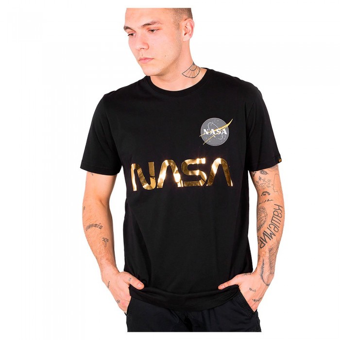 [해외]알파 인더스트리 NASA Reflective 반팔 티셔츠 138021917 Black / Gold