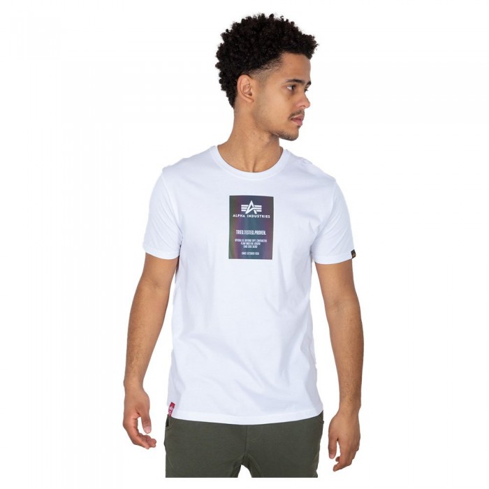 [해외]알파 인더스트리 레인bow Reflective Label 반팔 티셔츠 138020867 White