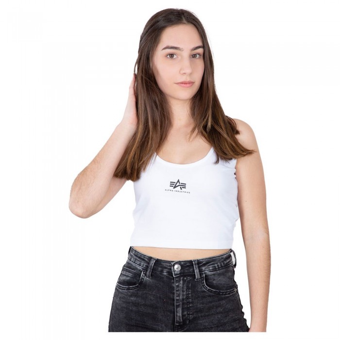 [해외]알파 인더스트리 Basic Crop 민소매 티셔츠 138019755 White