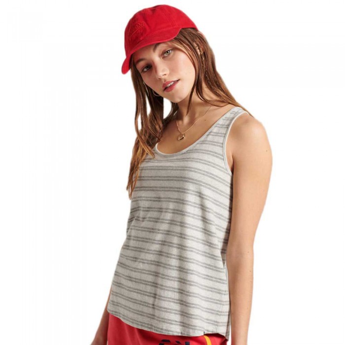 [해외]슈퍼드라이 Orange Label Classic 민소매 티셔츠 137908412 Grey Marl Stripe
