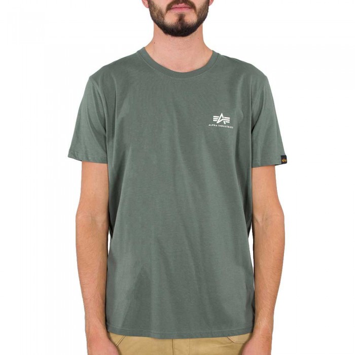 [해외]알파 인더스트리 Basic Small 로고 반팔 티셔츠 138022108 Vintage Green