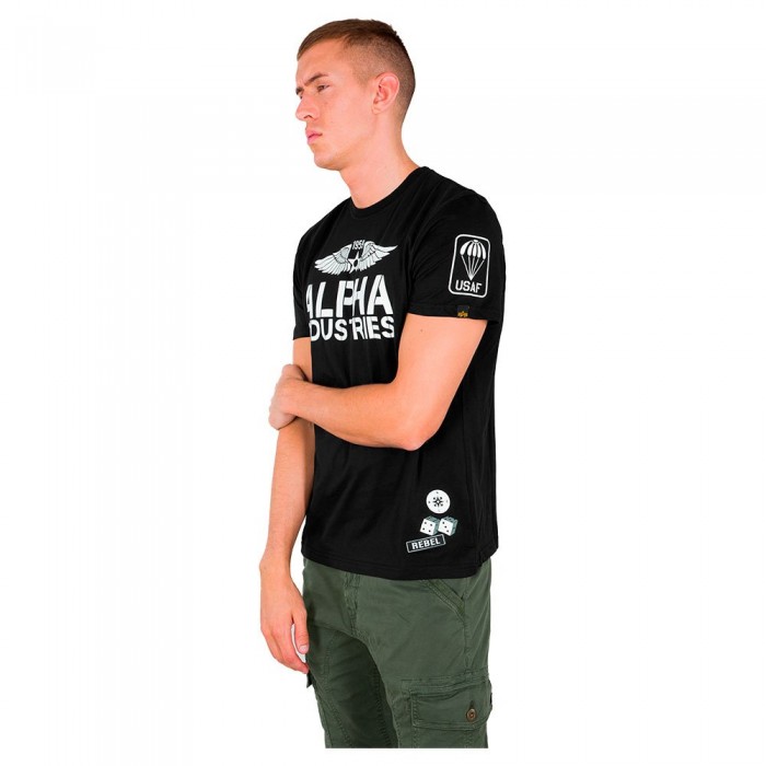 [해외]알파 인더스트리 Rebel 반팔 티셔츠 138022616 Black