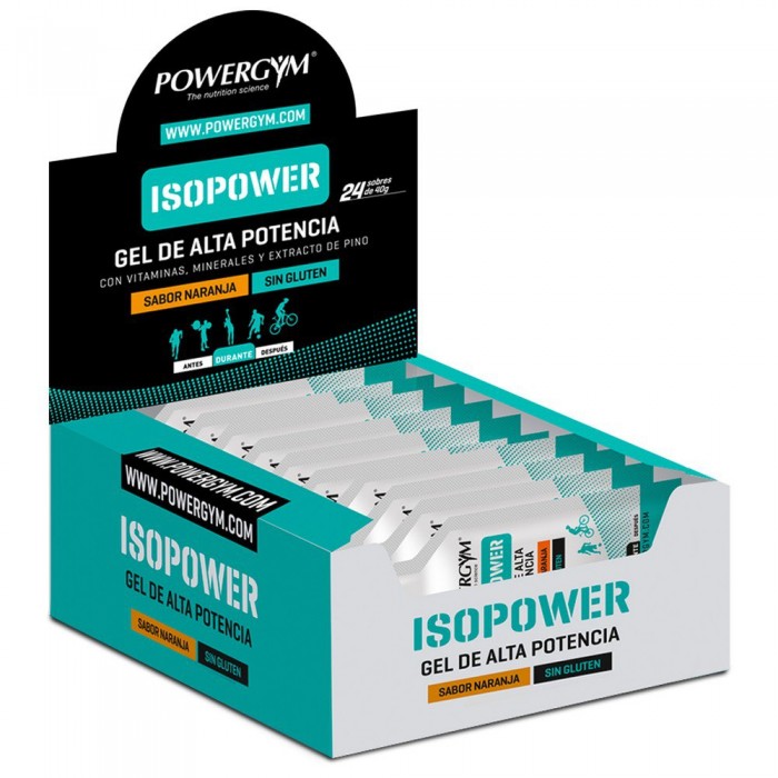 [해외]POWERGYM Isopower Gel 40g 24 단위 주황색 에너지 젤 상자 7138050057 Multicolor