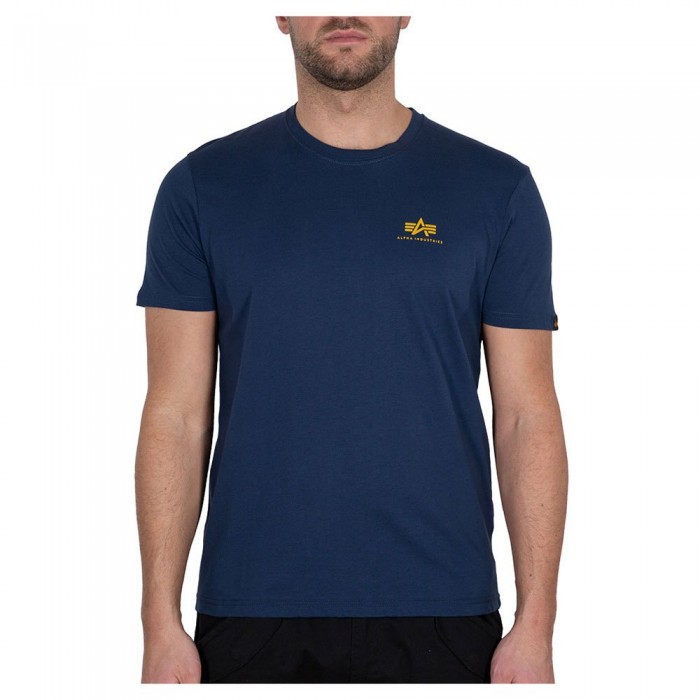[해외]알파 인더스트리 Basic Small 로고 반팔 티셔츠 138022109 New Navy