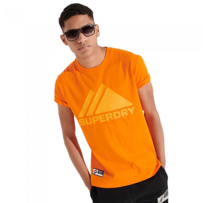 [해외]슈퍼드라이 Mountain Sport Mono 반팔 티셔츠 137906353 Hazard Orange