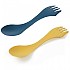 [해외]LIGHT MY FIRE Spork Original Bio 2 Pack Cutlery Set 4137091370 Musty Yellow / Hazy Blue