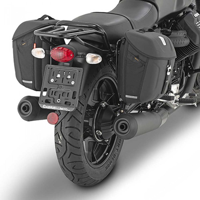 [해외]기비 제본 MT501 Metro-T Side Bags Holder Moto Guzzi V7 III Stone/Special/Stone Night Pack 9138044373 Black