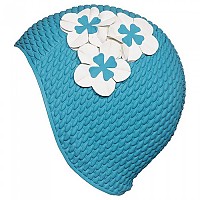 [해외]FASHY Flowers Rubber 수영 모자 6138114470 Aqua