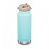 [해외]KLEAN KANTEEN TK와이드 32oz 트위스트 모자 단열 보온병 4138129514 Blue Tint