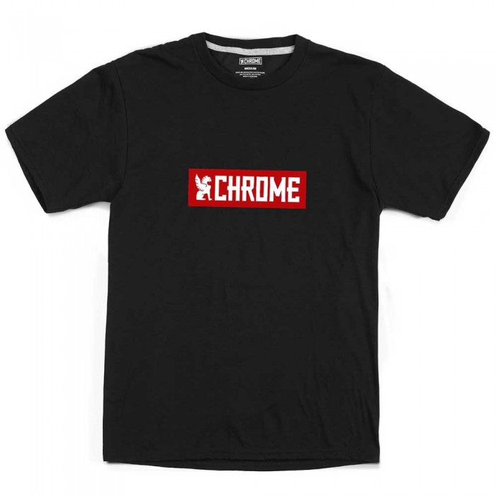 [해외]CHROME Horizontal Red 로고 반팔 티셔츠 14137923178 Black / Red