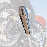 [해외]GPR EXHAUST SYSTEMS Ultracone Inox Caf? Racer Silencer Without Link Pipe Bonneville T100/T120 59-75 인증된 머플러 9138136628 Silver / Silver