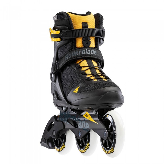 [해외]롤러블레이드 인라인 스케이트 Macroblade 100 3WD 14137827733 Black / Saffron Yellow