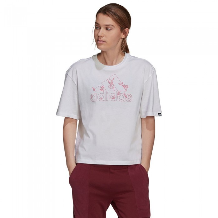 [해외]아디다스 소프트 FIRL 반팔 티셔츠 138109521 White / Rose Tone