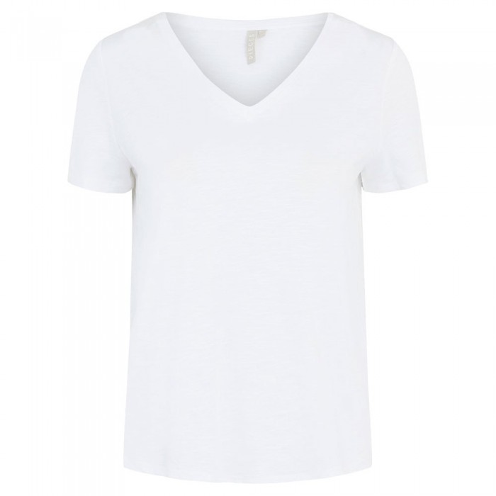 [해외]PIECES Penny 반팔 V넥 티셔츠 138095290 Bright White
