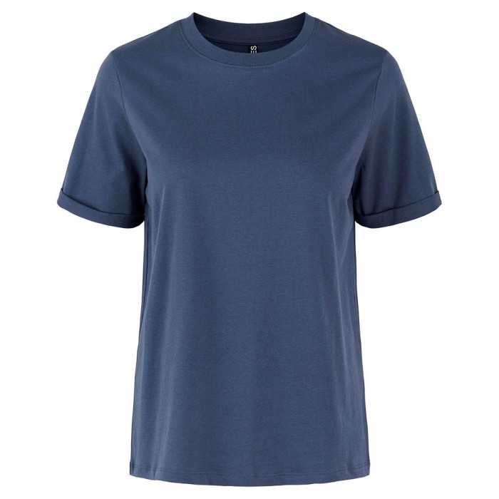 [해외]PIECES Ria Fold Up Solid 반팔 티셔츠 138095518 Ombre Blue