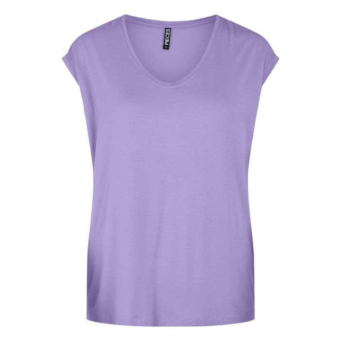 [해외]PIECES Billo Solid 반팔 티셔츠 138112983 Lavender
