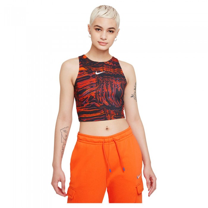 [해외]나이키 Sportswear Dance 민소매 티셔츠 138126008 Black / Orange