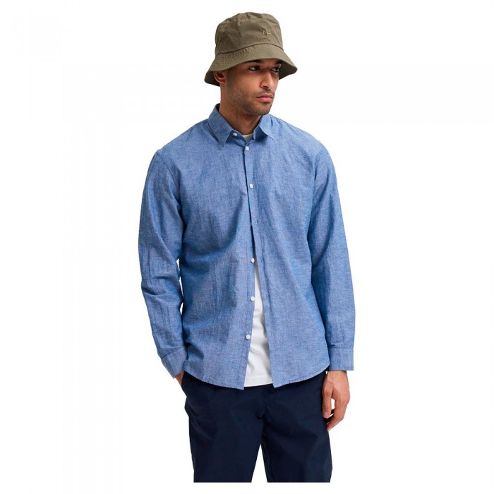 [해외]SELECTED Slim New 라인n 긴팔 셔츠 138099700 Medium Blue Denim