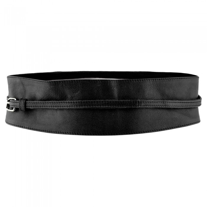 [해외]PIECES Vibs New Tie Waist Leather Belt Black