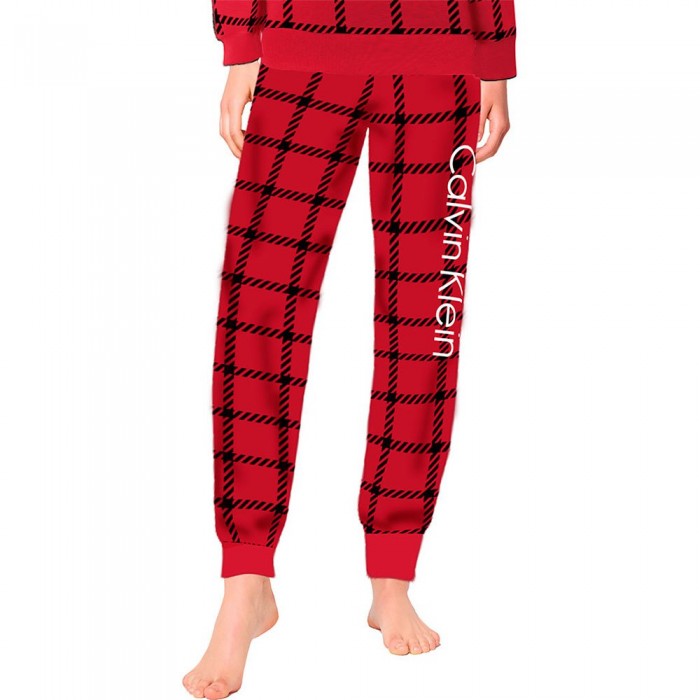 [해외]캘빈클라인 언더웨어 Modern Structure Cotton Joggers Pyjama MenS Window Pane / Rustic Red