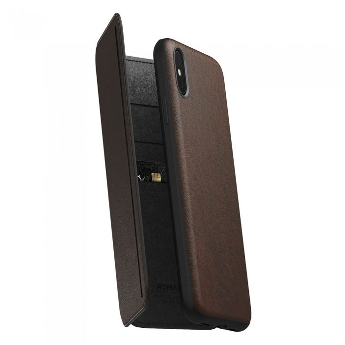 [해외]NOMAD 덮개 Tri Folio Leather Rugged IPhone XS Max 137846363 Rustic Brown