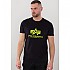 [해외]알파 인더스트리 Basic Neon Print 반팔 티셔츠 138049538 Black / Neon Yellow