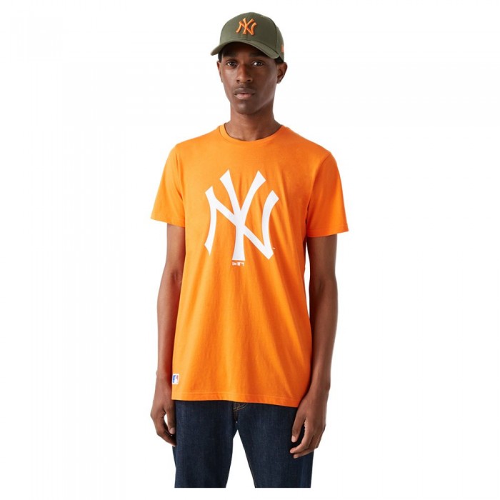 [해외]뉴에라 반팔 티셔츠 MLB Seasonal 팀 로고 New York Yankees 138207506 Orange
