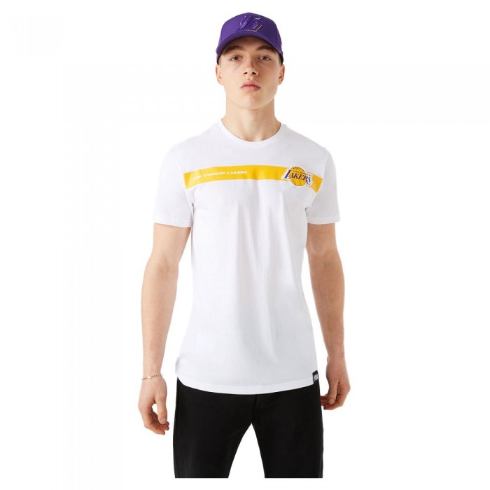 [해외]뉴에라 반팔 티셔츠 NBA 팀 로고 Los Angeles Lakers 138207524 Optic White