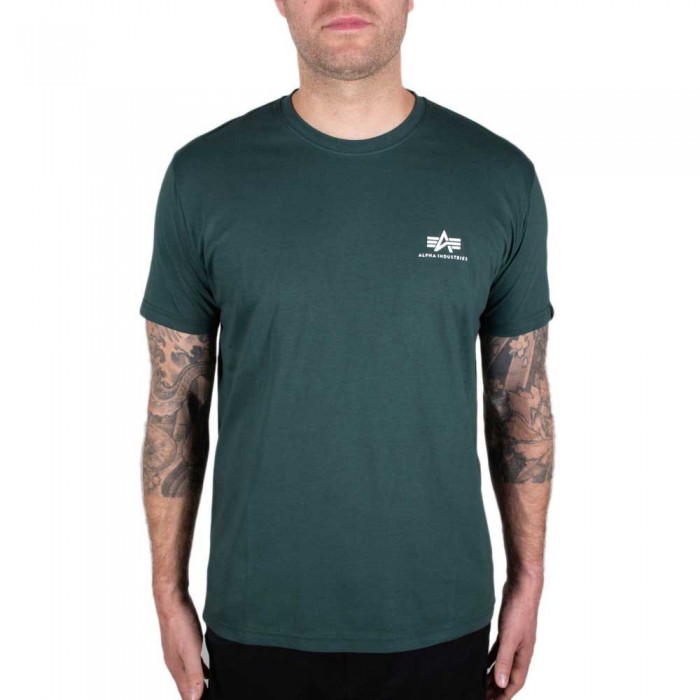 [해외]알파 인더스트리 Basic Small 로고 반팔 티셔츠 138022132 Navy Green