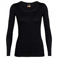 [해외]아이스브레이커 200 Oasis Scoop Merino 긴팔 베이스 레이어 1136879939 Black