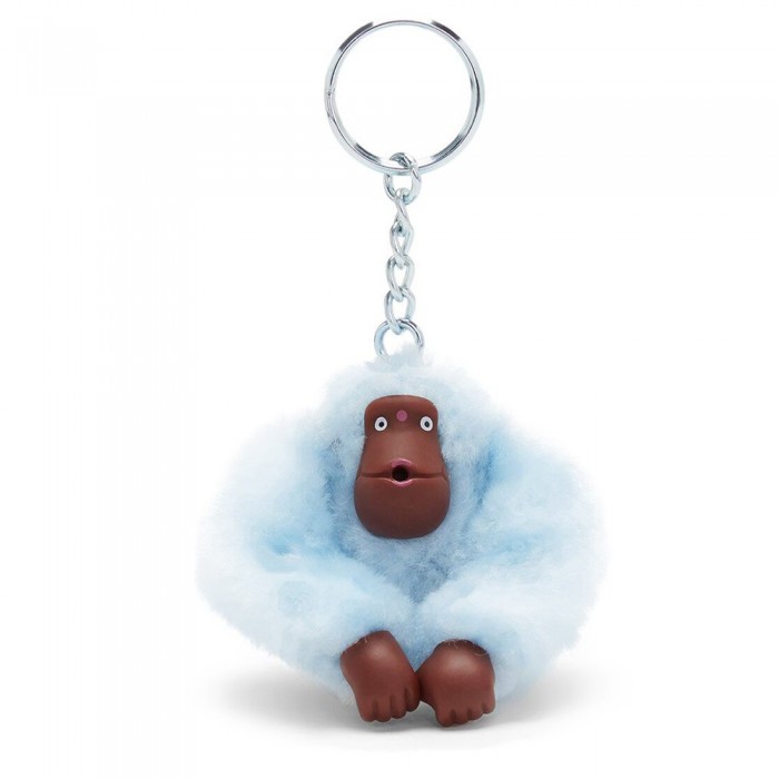 [해외]키플링 Monkey Clip S Key Ring 10 Units Fainted Blue Fur
